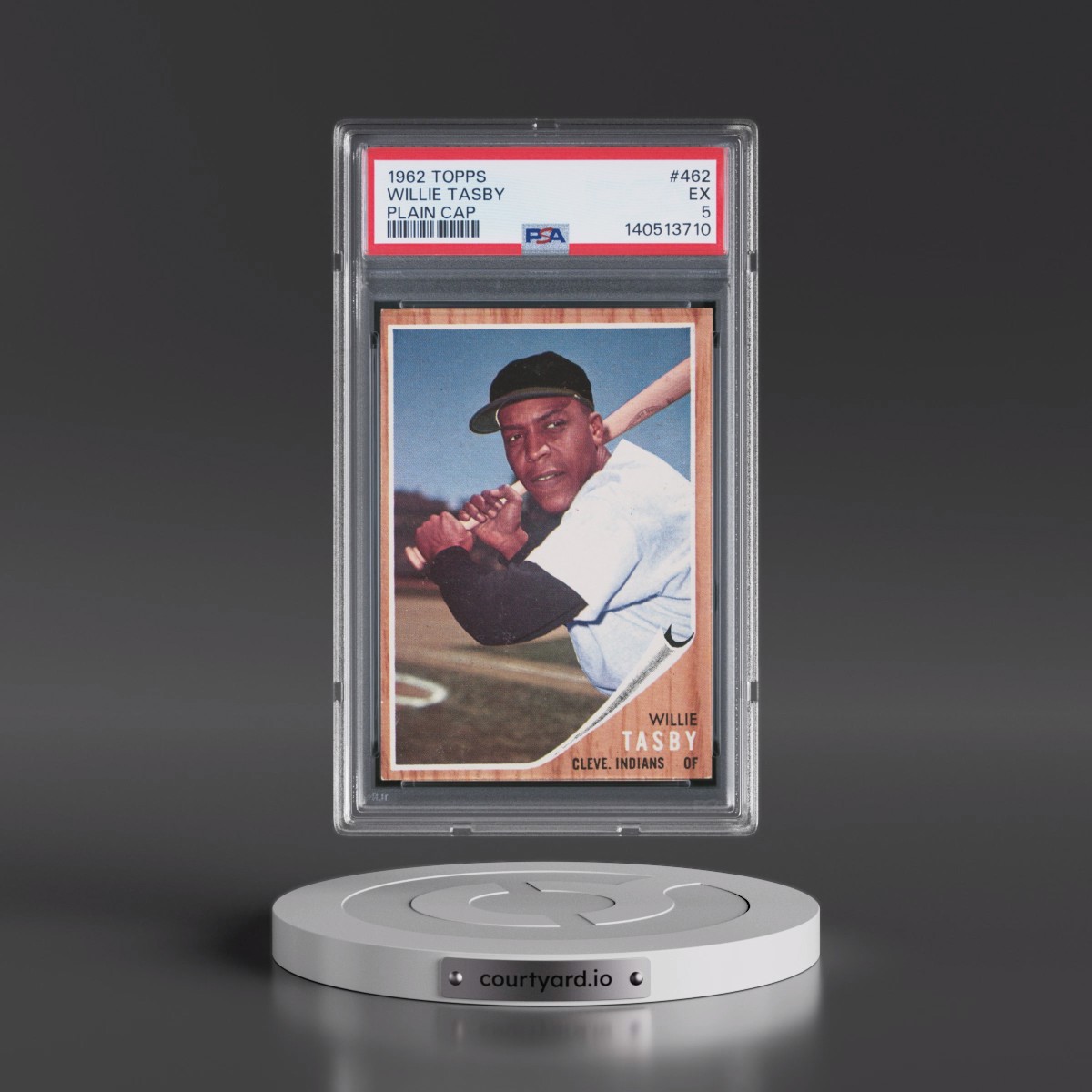 1962 Topps #462 Willie Tasby - Plain Cap (PSA 5 EX)