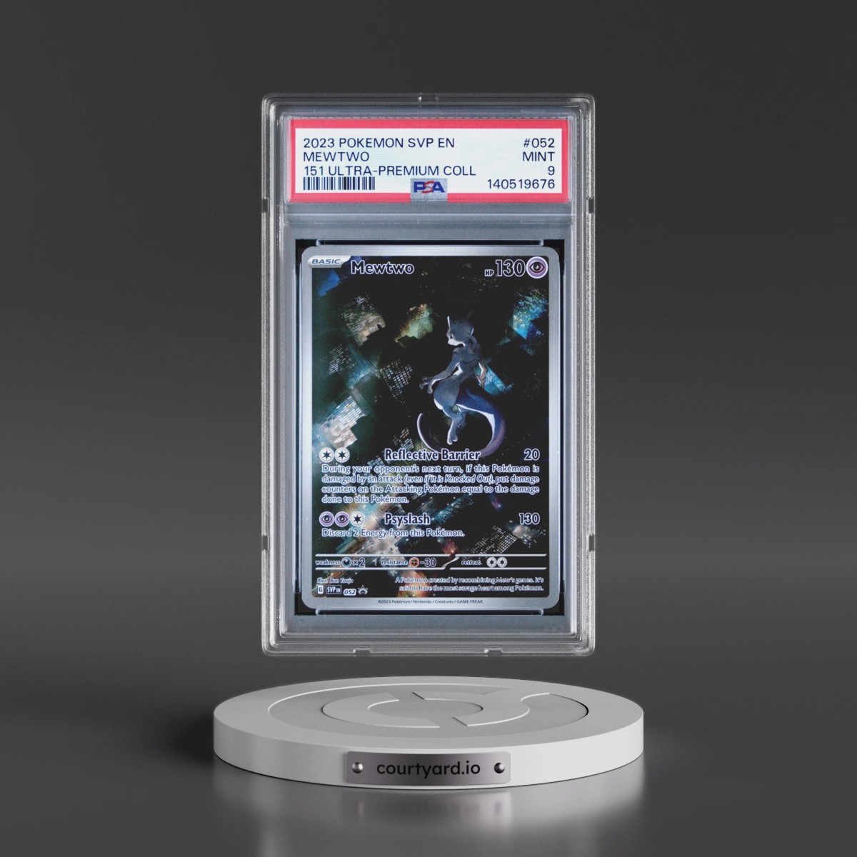 2023 Pokémon Svp EN-SV Black Star Promo #052 Mewtwo - 151 Ultra-Premium Collection (PSA 9 MINT)