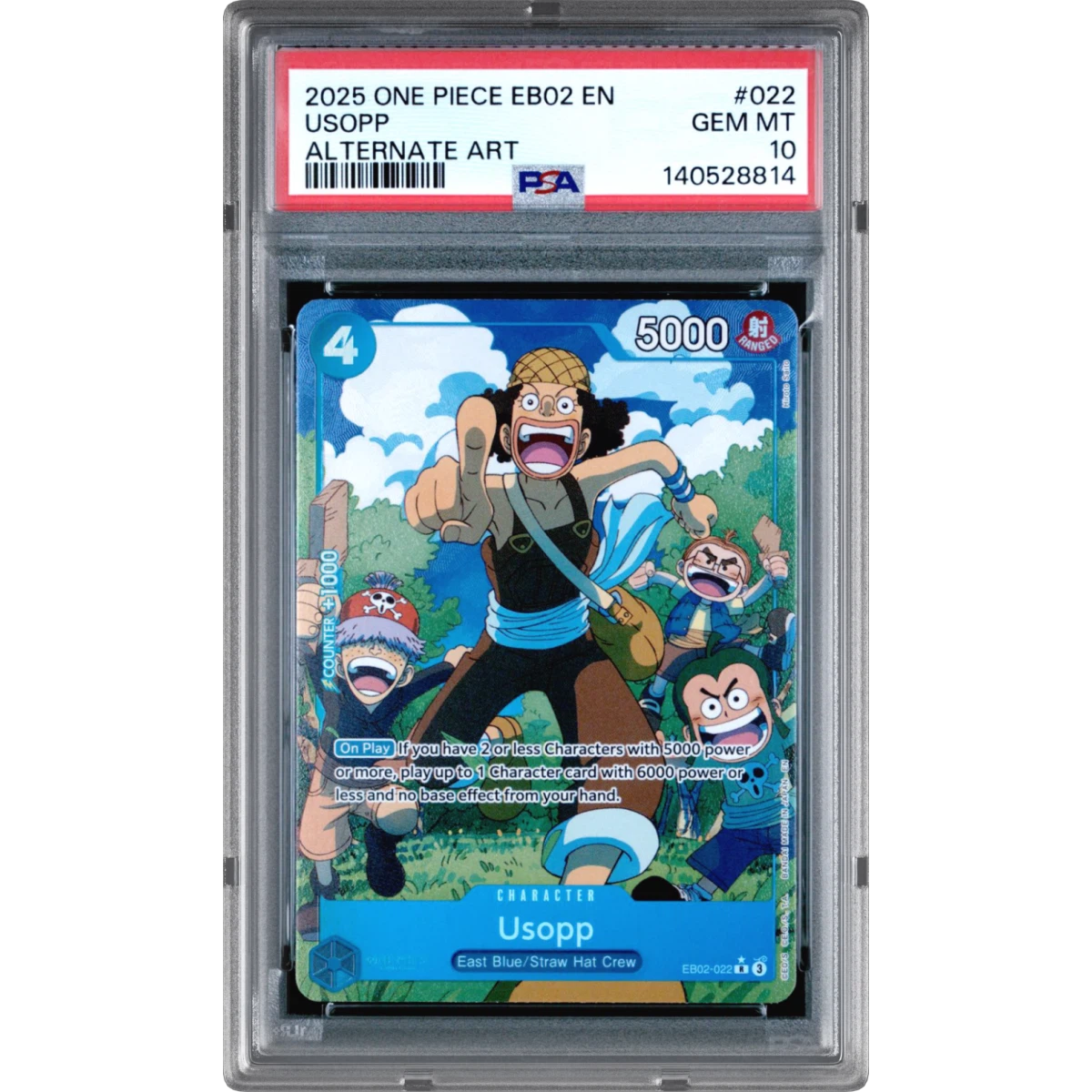 2025 One Piece EB02-Extra Booster -Anime 25th Collection #022 Usopp - Alternate Art (PSA 10 GEM MINT)