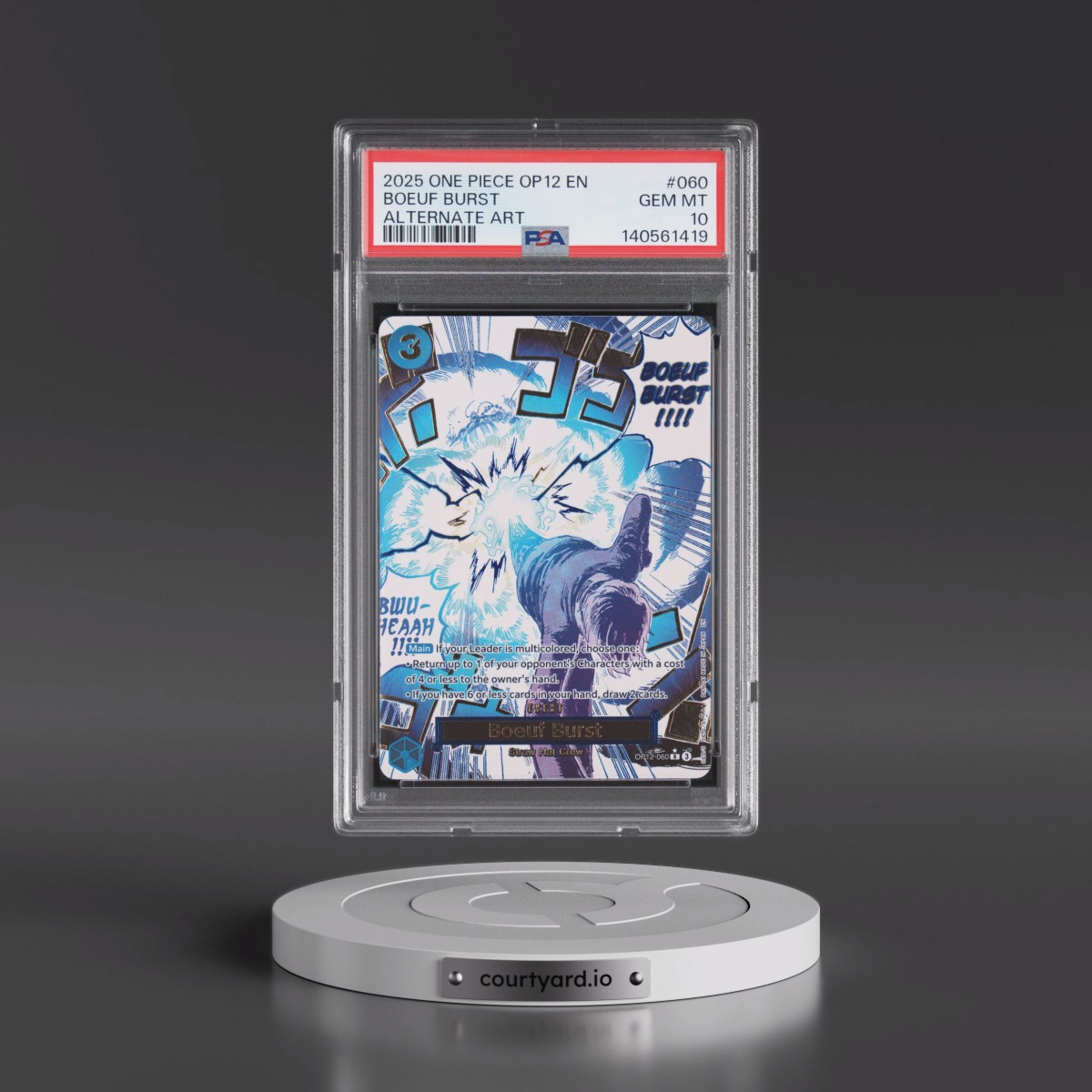 2025 One Piece OP12-Legacy of the Master #060 Boeuf Burst - Alternate Art (PSA 10 GEM MINT)