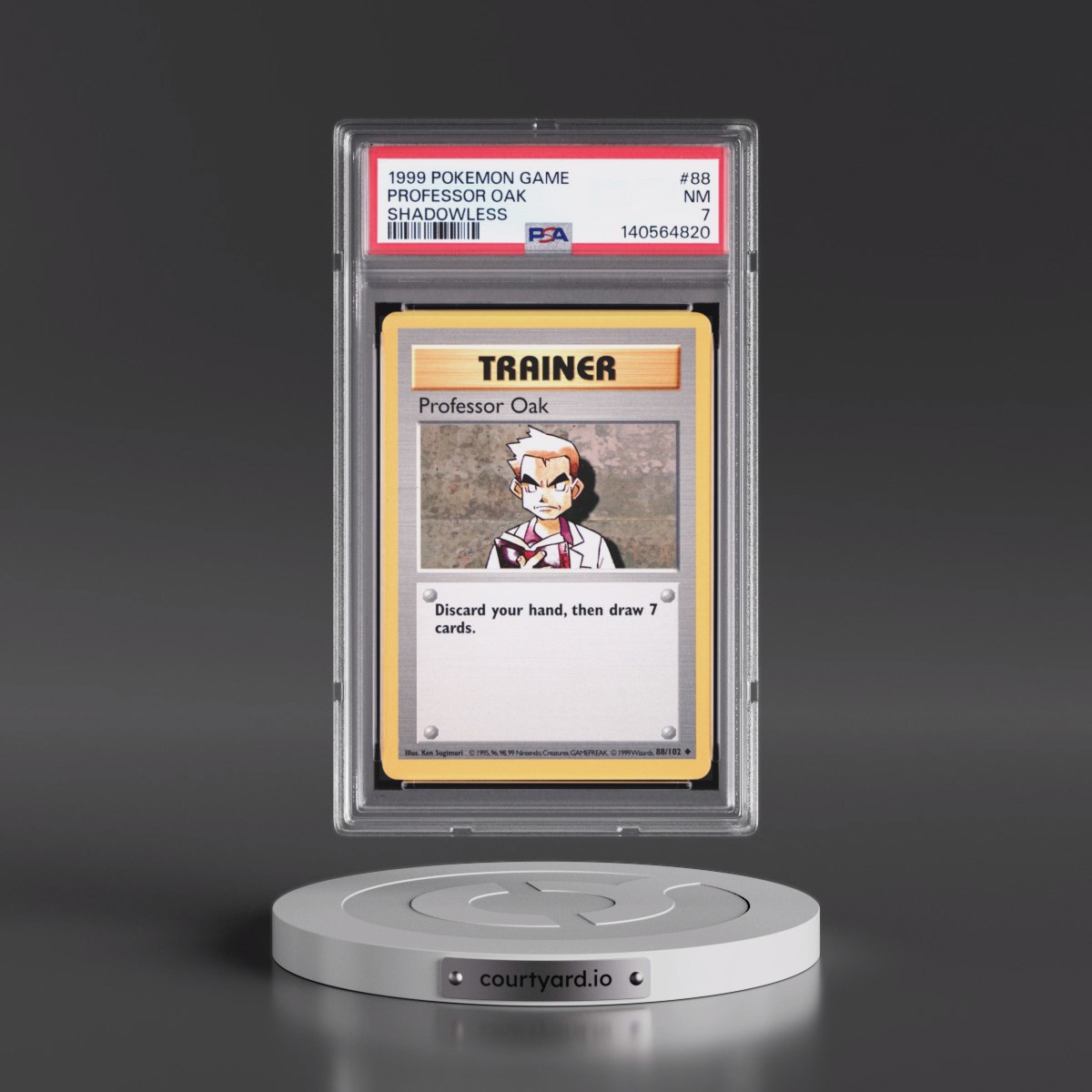 1999 Pokémon Game Professor Oak - Shadowless #88 PSA 7