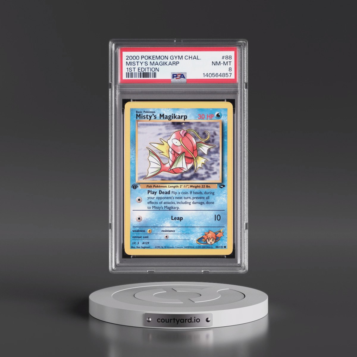 2000 Pokémon Gym Challenge #88 Misty's Magikarp - 1st Edition (PSA 8 NM-MT)