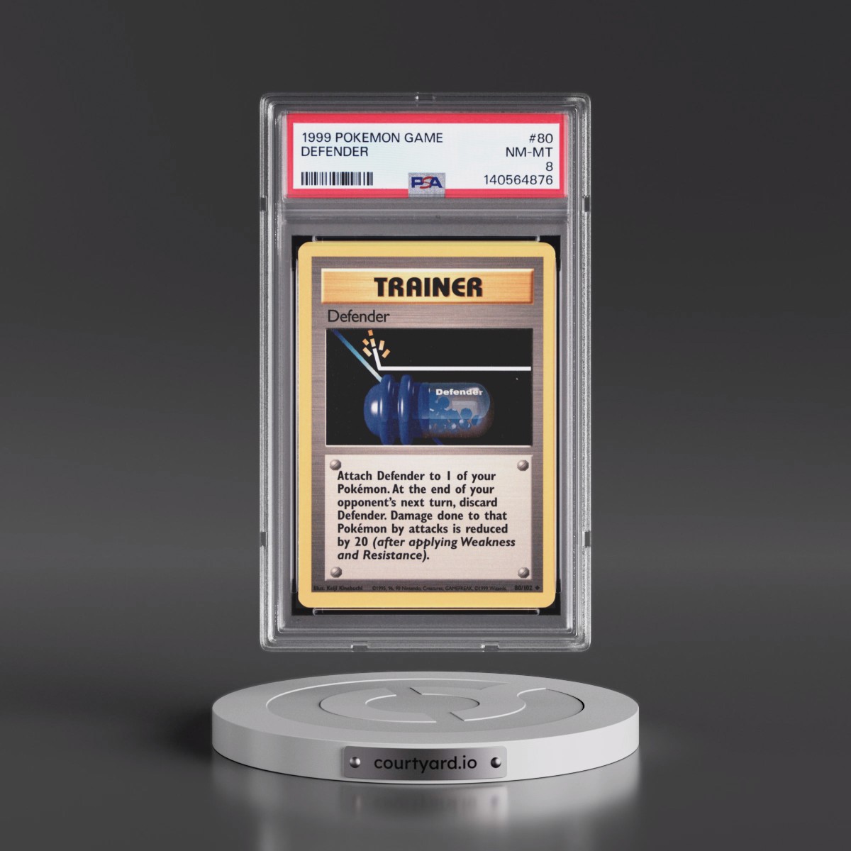 1999 Pokémon Game #80 Defender (PSA 8 NM-MT)