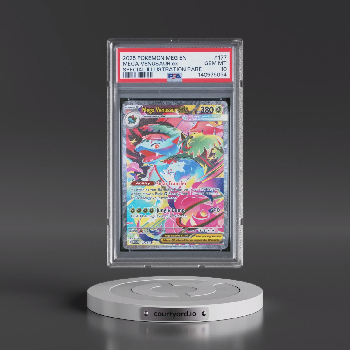 2025 Pokémon Meg EN-Mega Evolution #177 Mega Venusaur EX - Holo Special Illustration Rare (PSA 10 GEM MINT)