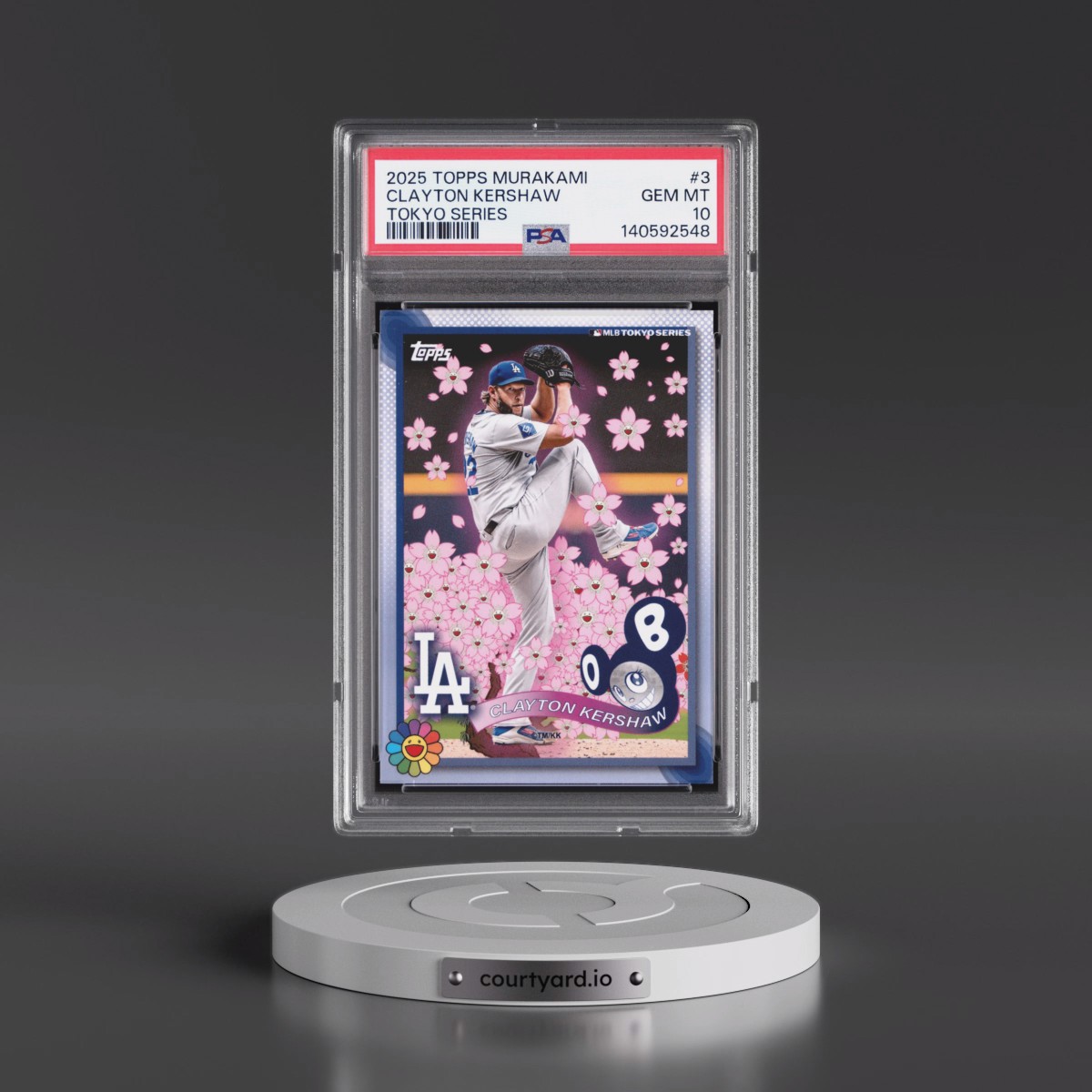 2025 Topps Takashi Murakami + MLB World Tour Tokyo Series #3 Clayton Kershaw (PSA 10 GEM MINT)