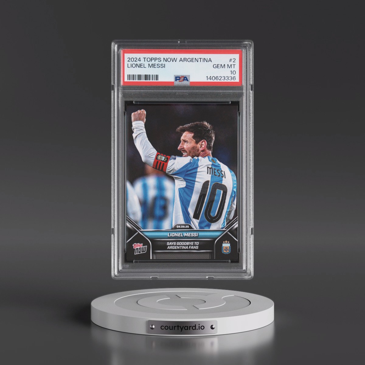 2024 Topps Now Argentina #2 Lionel Messi (PSA 10 GEM MINT)