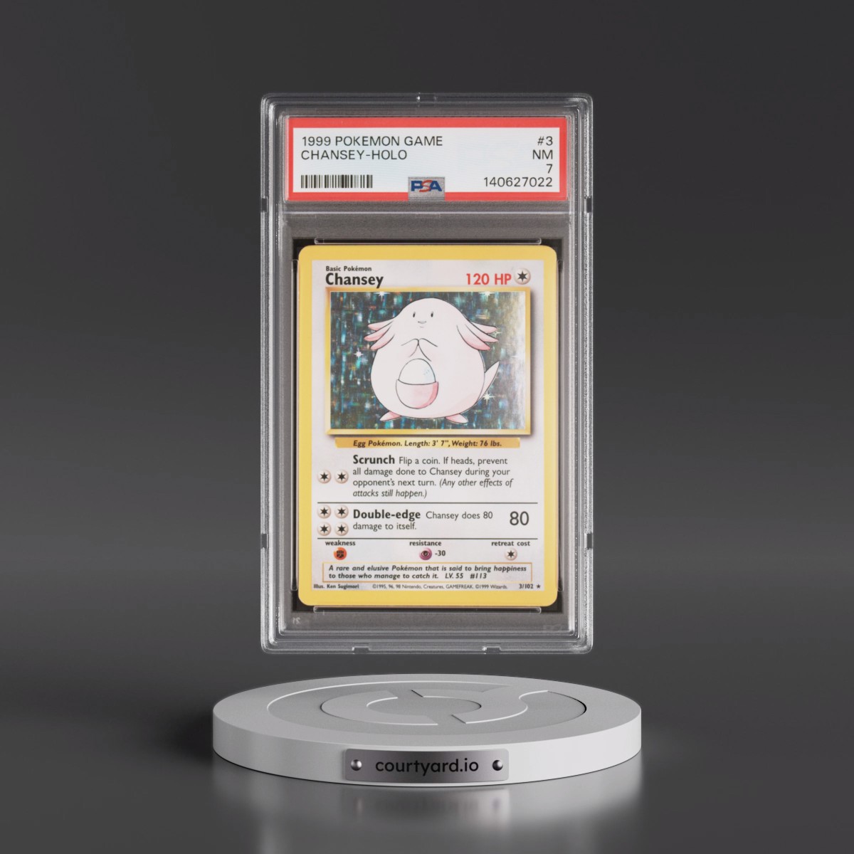 1999 Pokémon Game Chansey - Holo #3 PSA 7