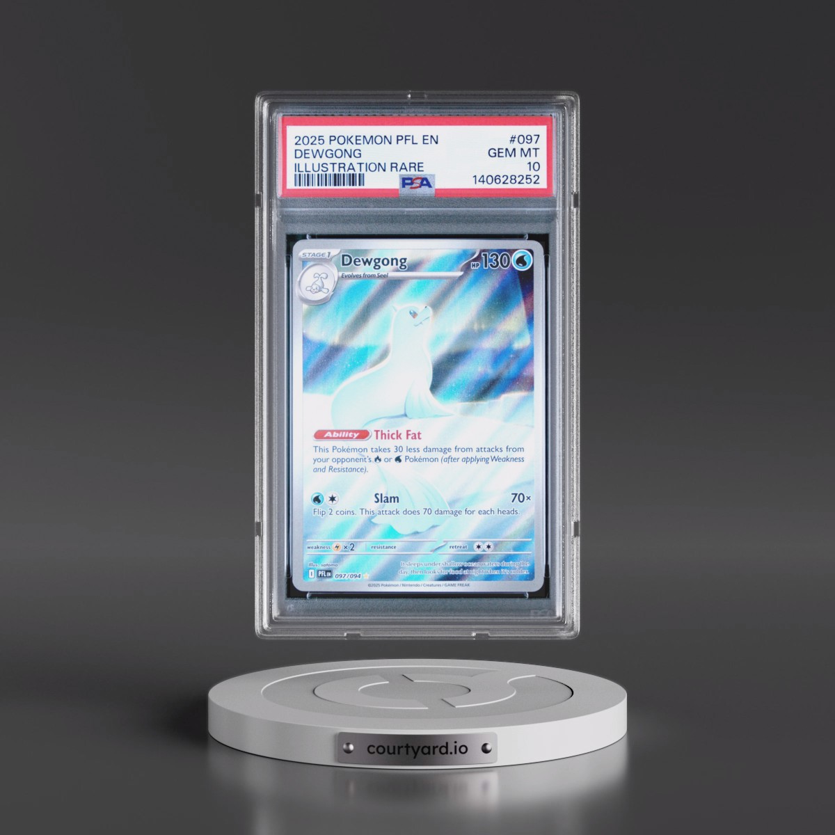 2025 Pokémon Pfl EN-Phantasmal Flames #097 Dewgong - Illustration Rare (PSA 10 GEM MINT)