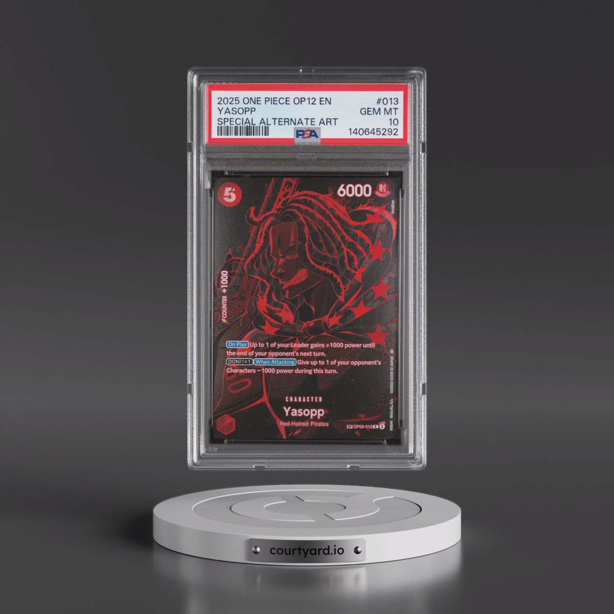 2025 One Piece OP12-Legacy of the Master #013 Yasopp - Special Alternate Art (PSA 10 GEM MINT)