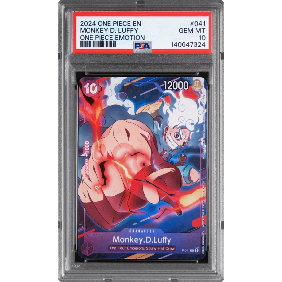 2024 One Piece Promos #041 Monkey D. Luffy - One Piece Emotion (PSA 10 GEM MINT)