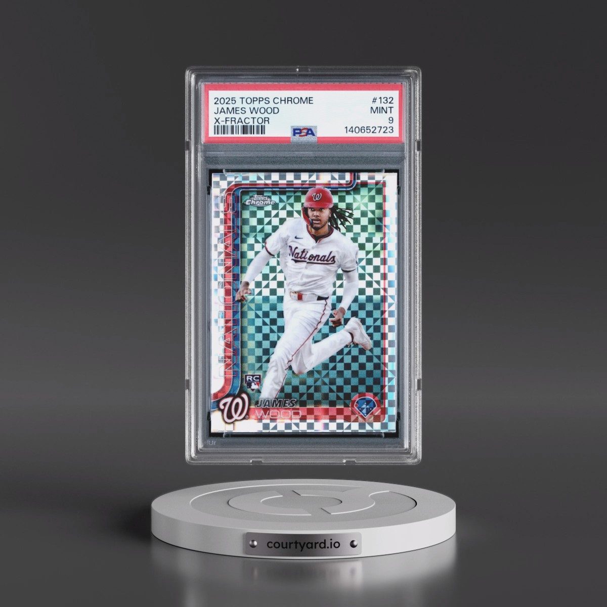 2025 Topps Chrome #132 James Wood - X-Fractor (PSA 9 MINT)