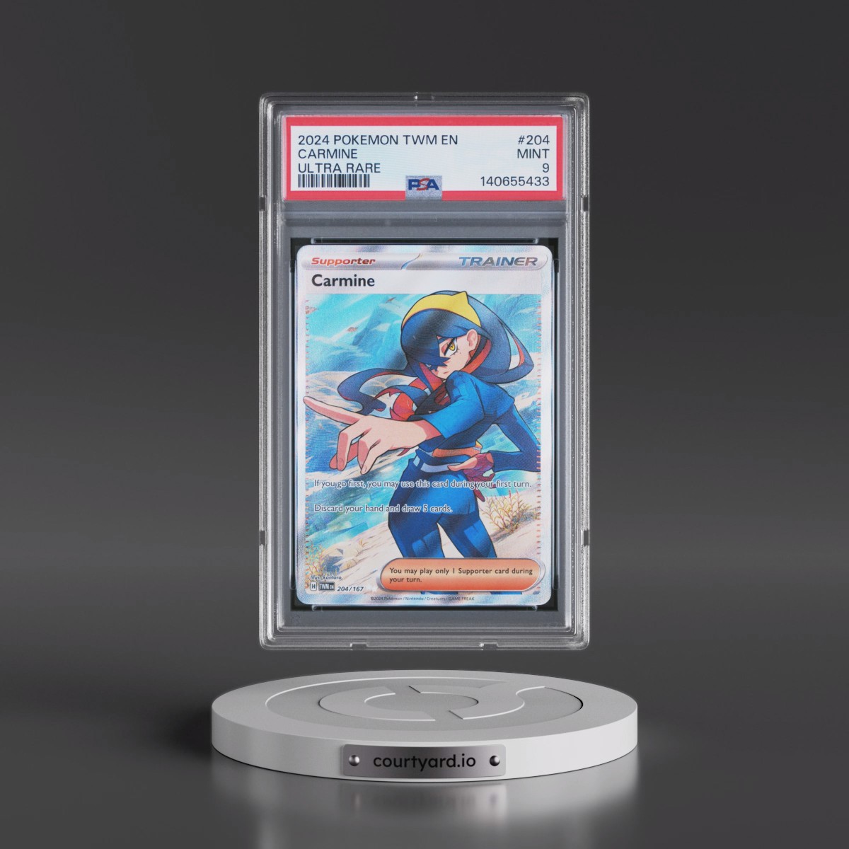 2024 Pokémon Twm EN-Twilight Masquerade #204 Carmine - Ultra Rare (PSA 9 MINT)