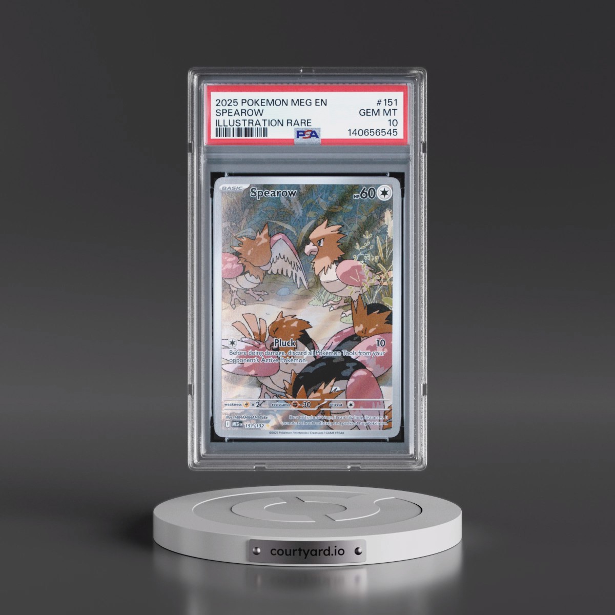 2025 Pokémon Meg EN-Mega Evolution #151 Spearow - Illustration Rare (PSA 10 GEM MINT)