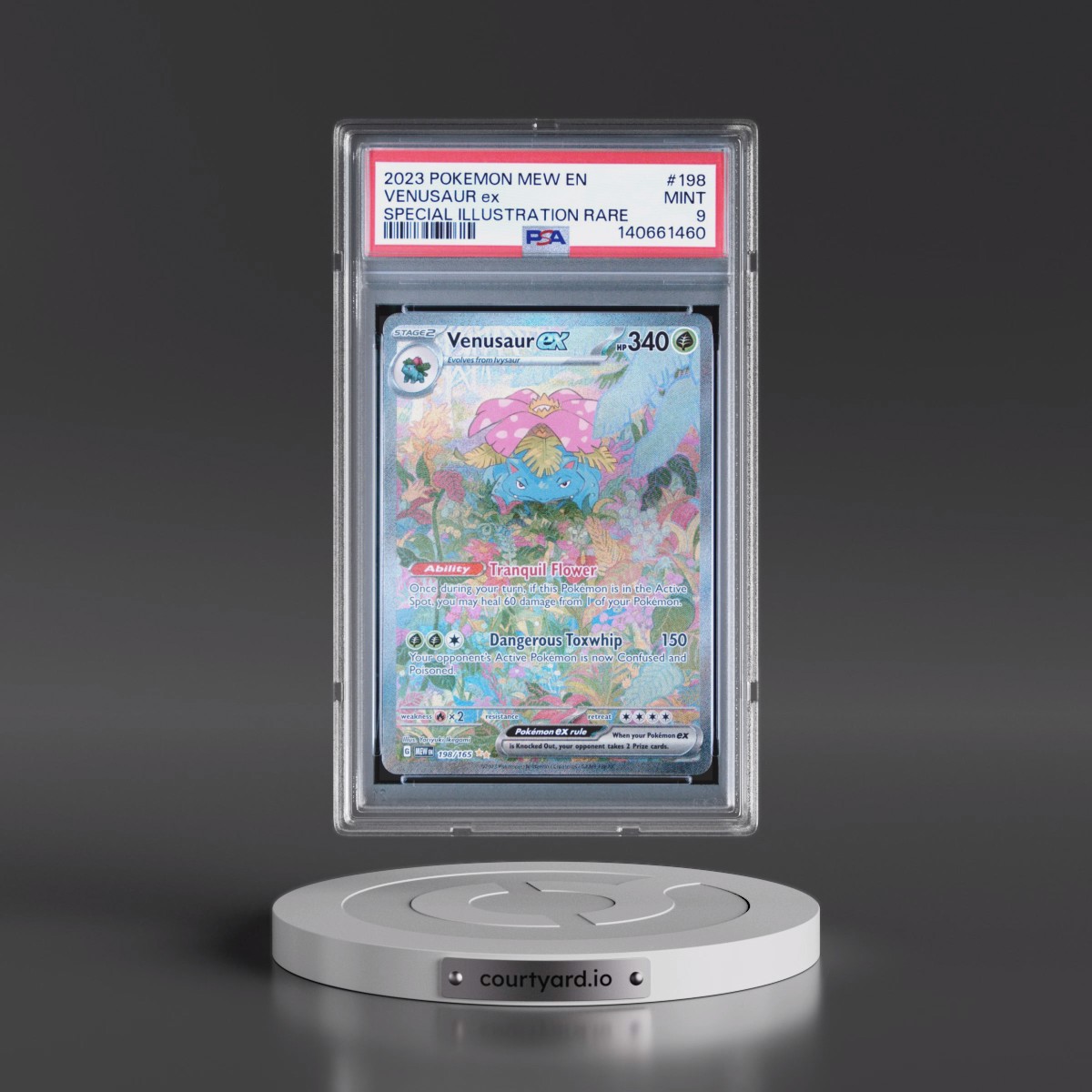 2023 Pokémon Mew EN-151 #198 Venusaur EX - Holo Special Illustration Rare (PSA 9 MINT)