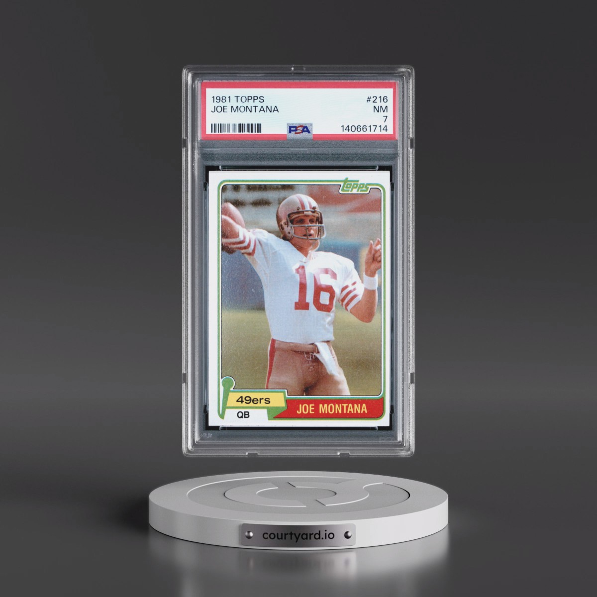 1981 Topps #216 Joe Montana (PSA 7 NM)