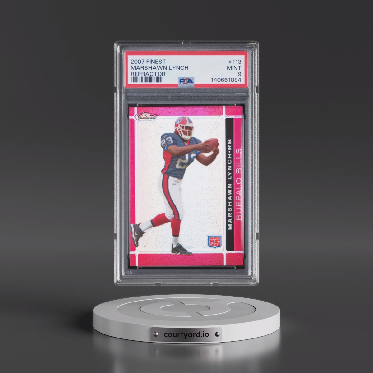 2007 Finest Marshawn Lynch - Refractor #113 PSA 9