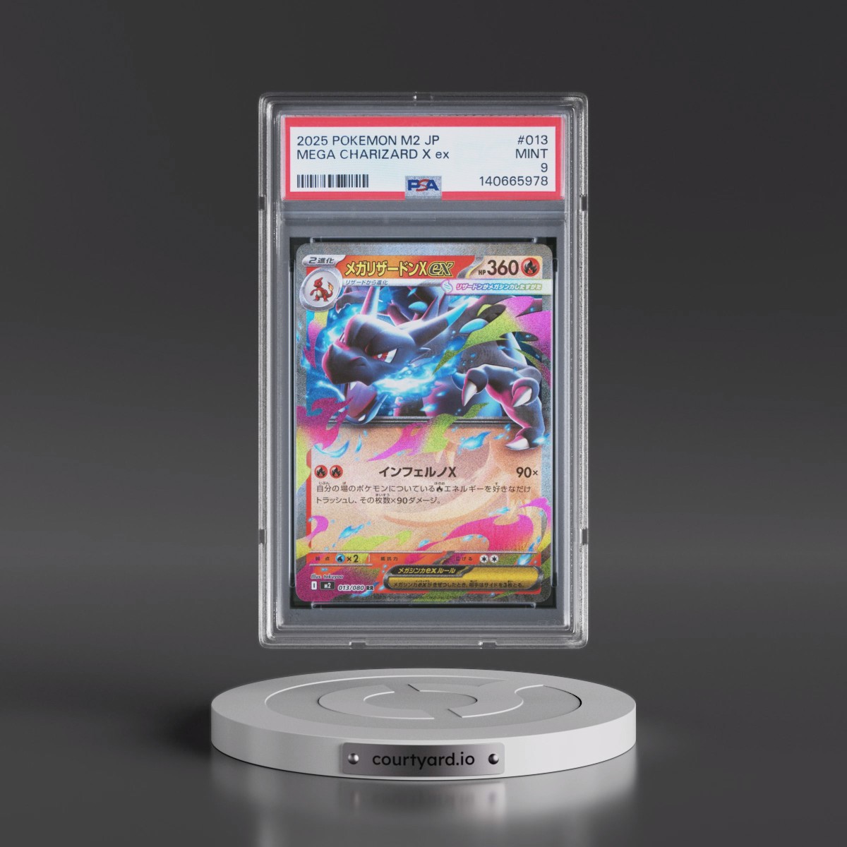 2025 Pokémon M2-Inferno X #013 Mega Charizard X EX - Holo (PSA 9 MINT)