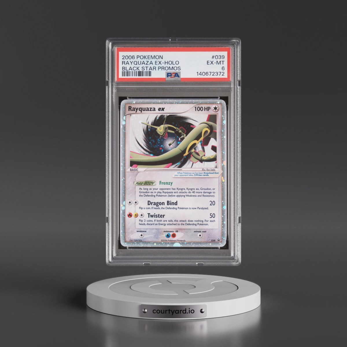 2006 Pokémon Black Star Promos #039 Rayquaza EX - Holo Holo (PSA 6 EX-MT)