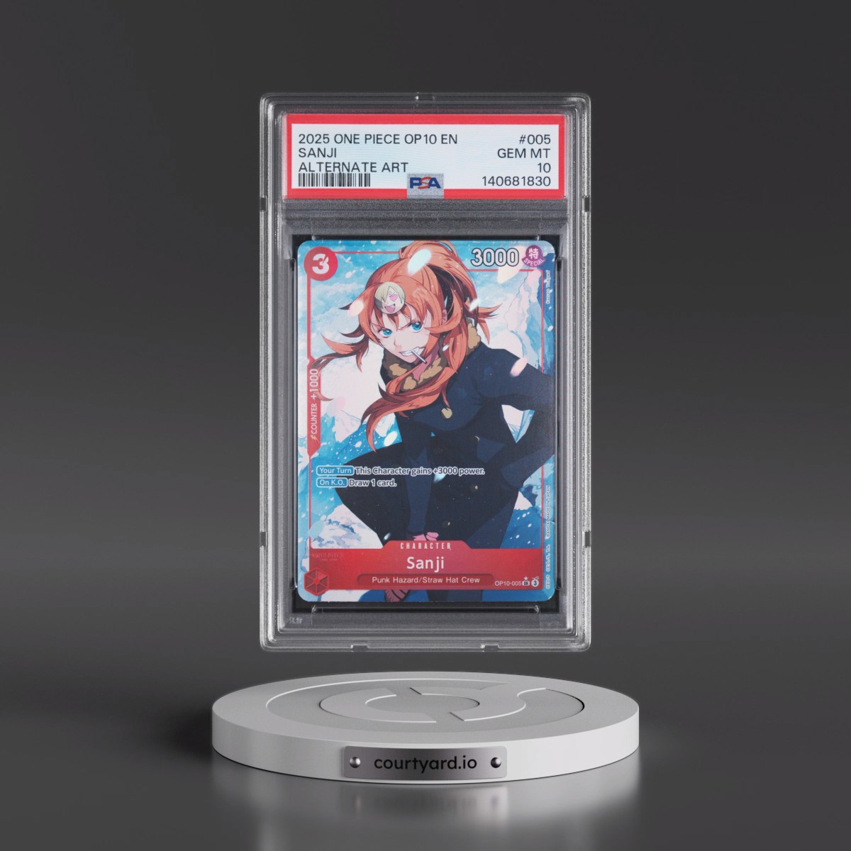 2025 One Piece OP10-Royal Blood #005 Sanji - Alternate Art (PSA 10 GEM MINT)