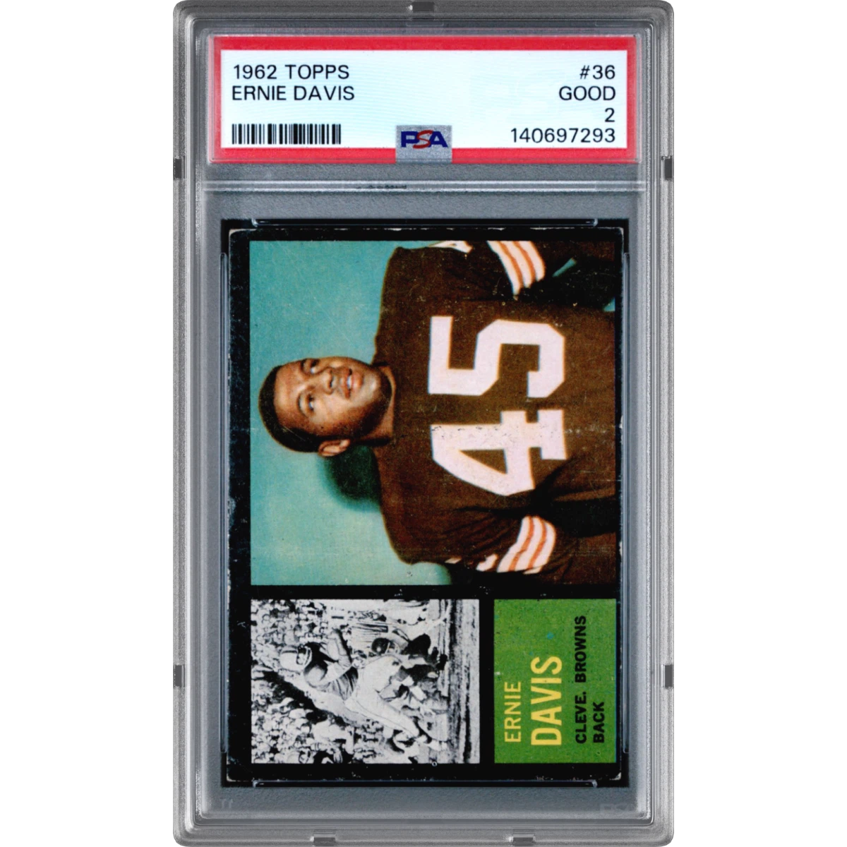 1962 Topps #36 Ernie Davis (PSA 2 GOOD)