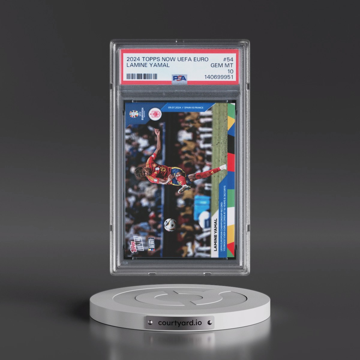2024 Topps Now UEFA Euro #54 Lamine Yamal (PSA 10 GEM MINT)
