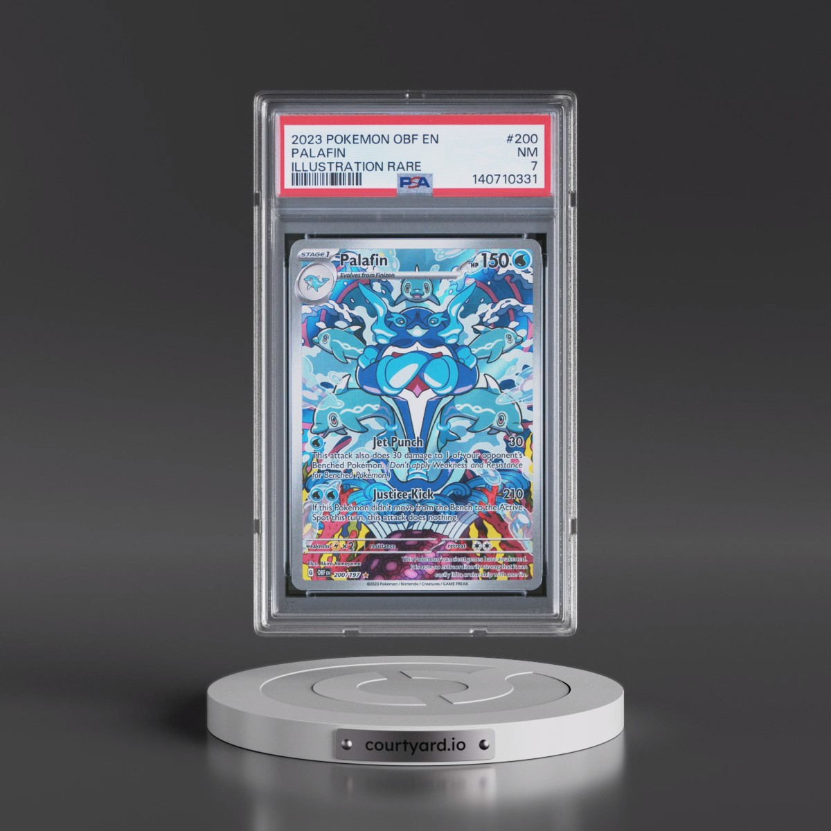 2023 Pokémon Obf EN-Obsidian Flames #200 Palafin - Illustration Rare (PSA 7 NM)