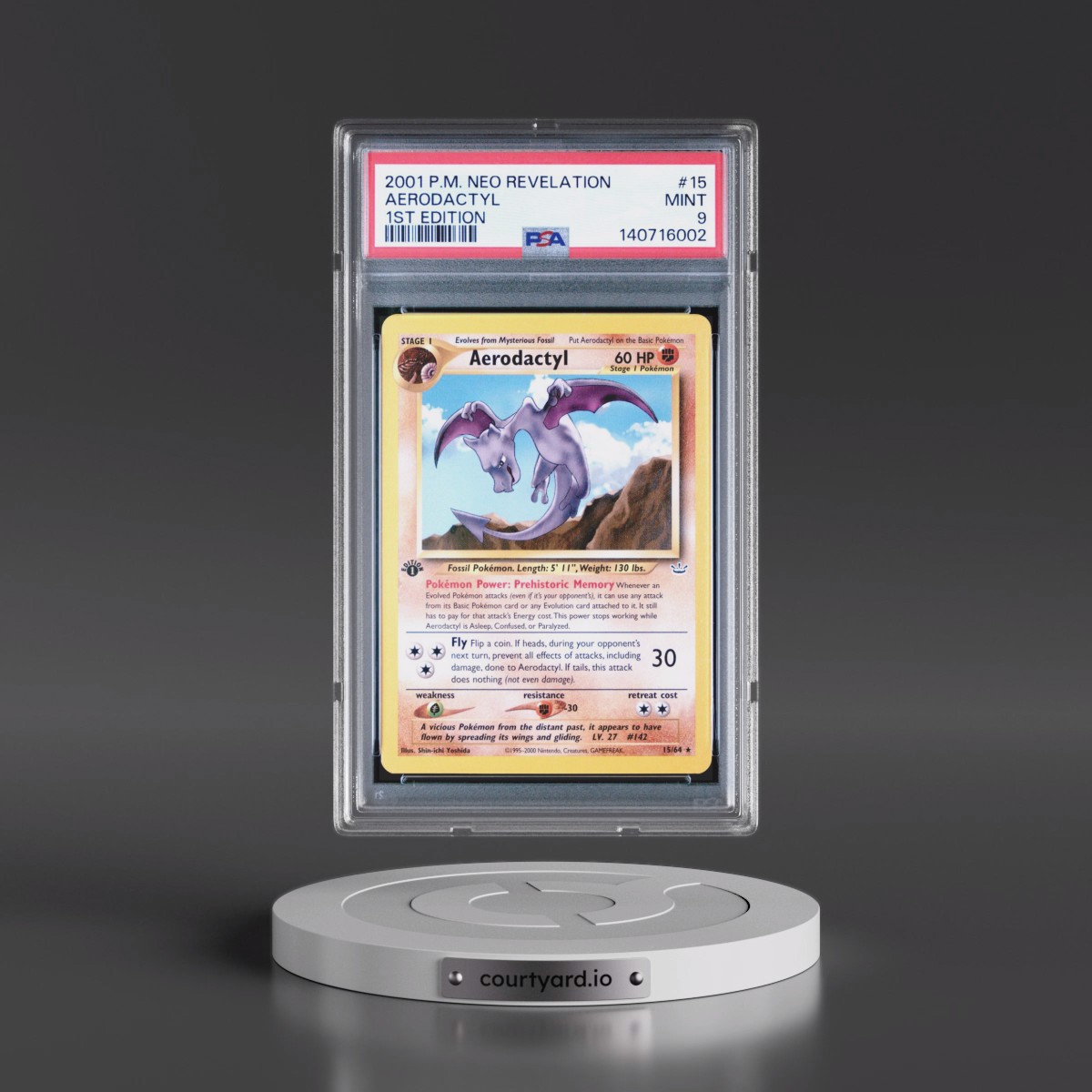 2001 Pokémon Neo Revelation #15 Aerodactyl - 1st Edition (PSA 9 MINT)
