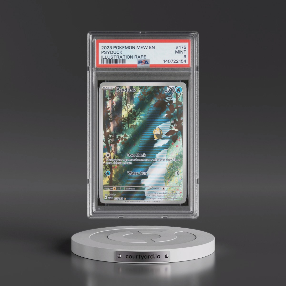 2023 Pokémon Mew EN-151 #175 Psyduck - Illustration Rare (PSA 9 MINT)