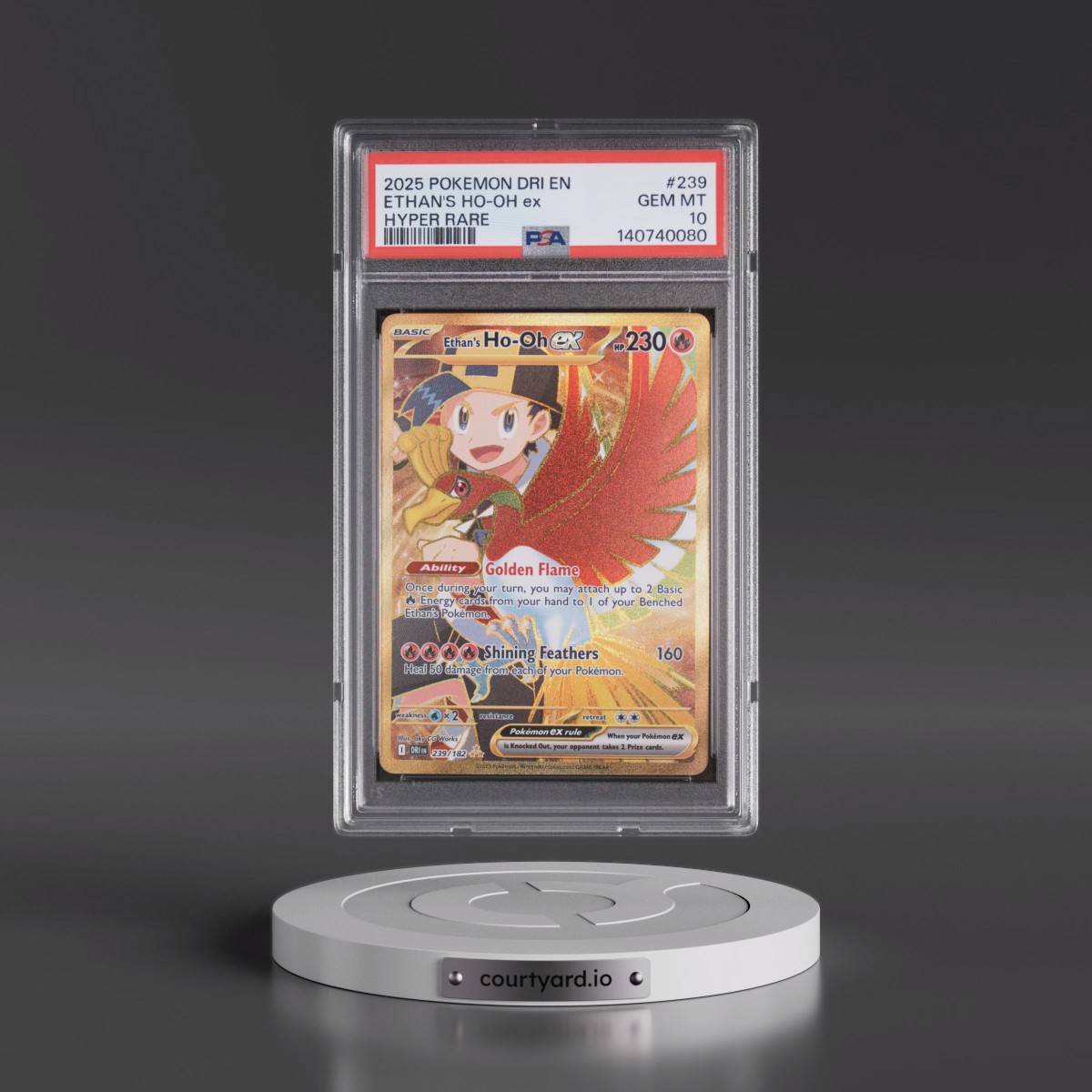 2025 Pokémon Dri EN-Destined Rivals #239 Ethan's HO-Oh EX - Holo Hyper Rare (PSA 10 GEM MINT)
