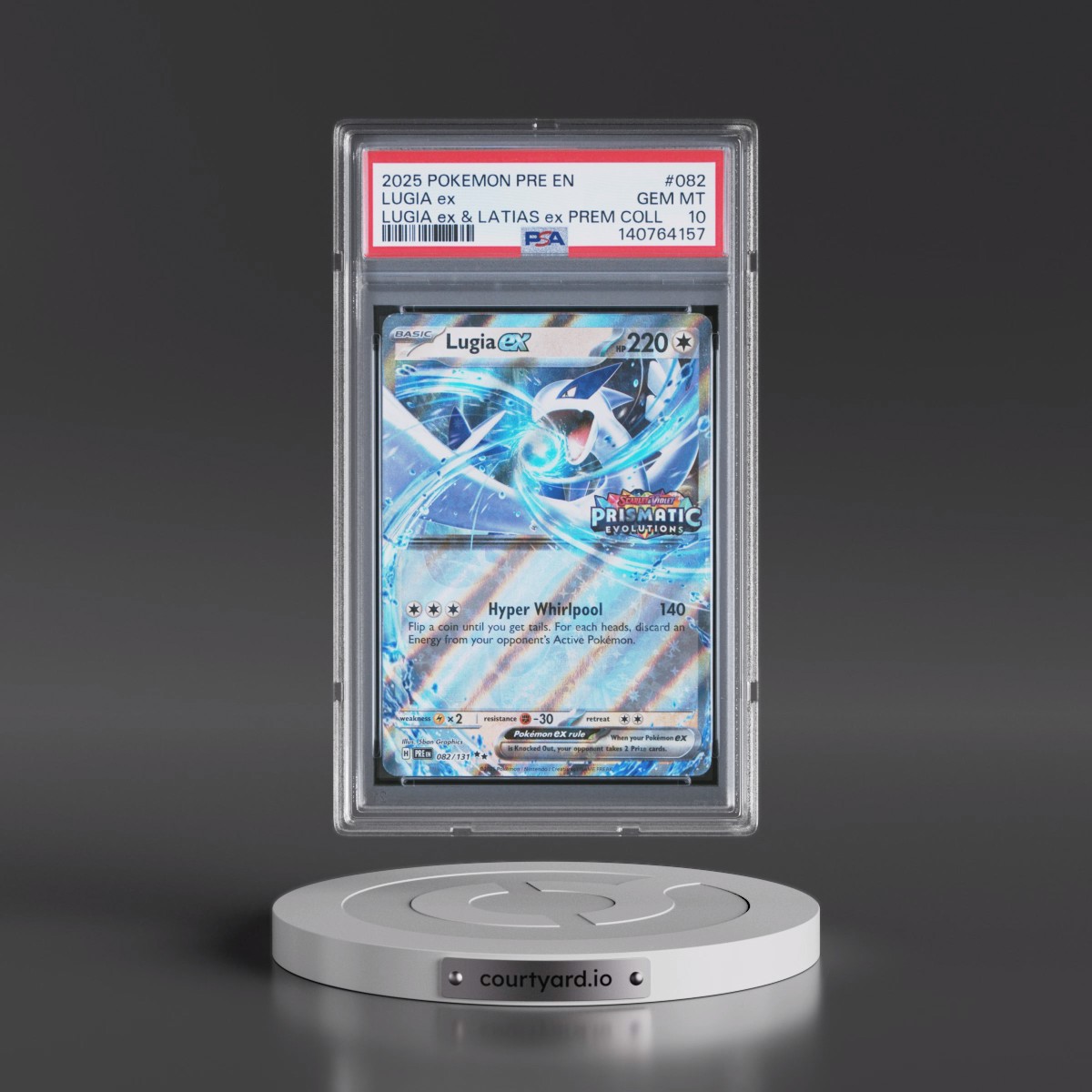 2025 Pokémon Pre EN-Prismatic Evolutions #082 Lugia EX - Holo Lugia EX & Latias EX Premium Collection (PSA 10 GEM MINT)