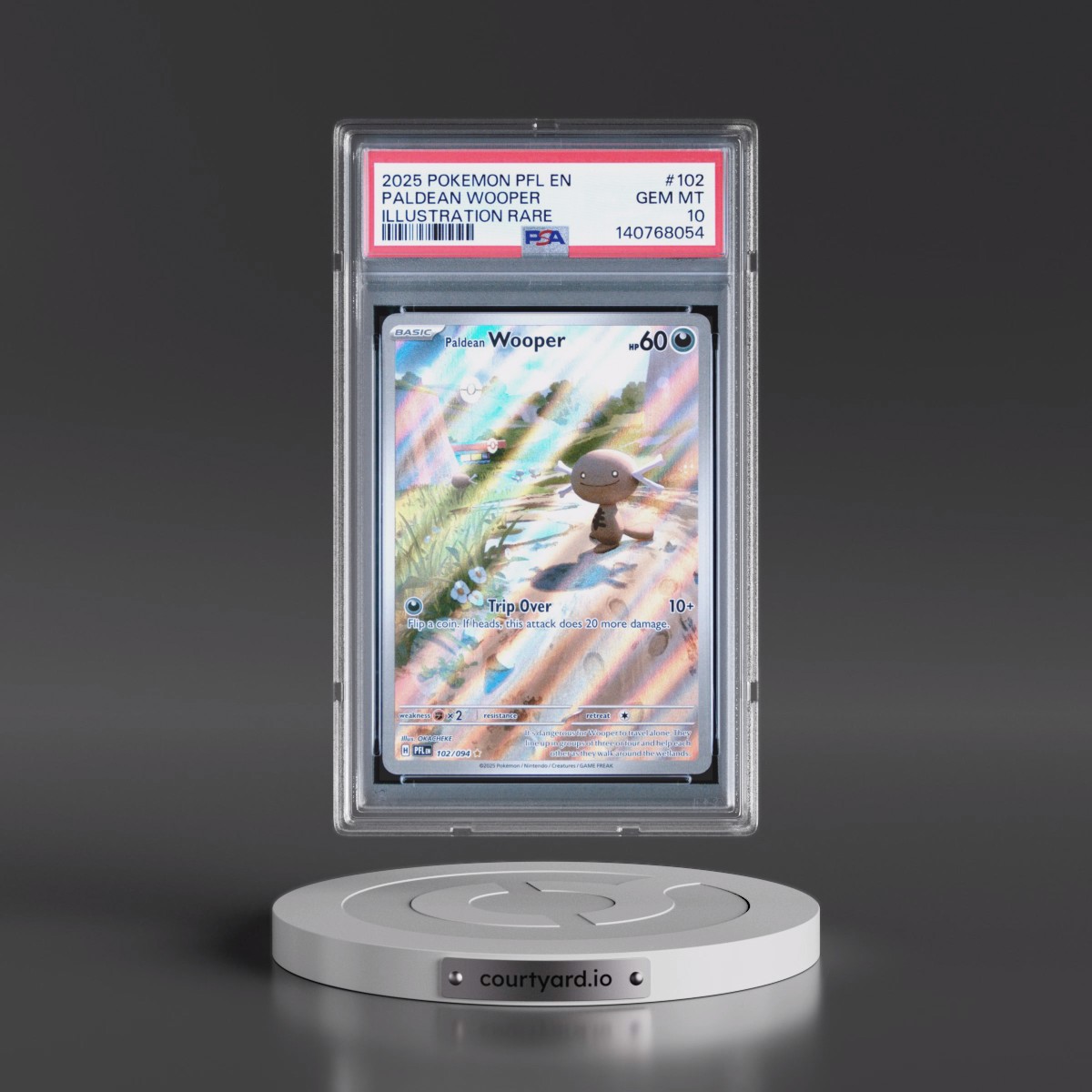 2025 Pokémon Pfl EN-Phantasmal Flames #102 Paldean Wooper - Illustration Rare (PSA 10 GEM MINT)