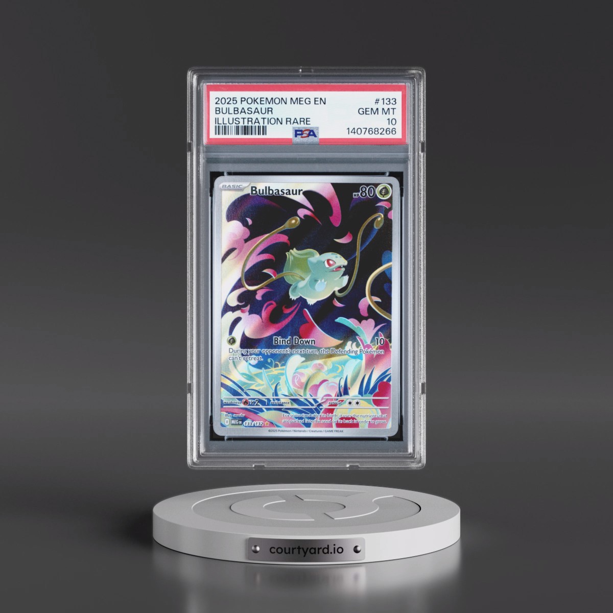 2025 Pokémon Meg EN-Mega Evolution #133 Bulbasaur - Illustration Rare (PSA 10 GEM MINT)