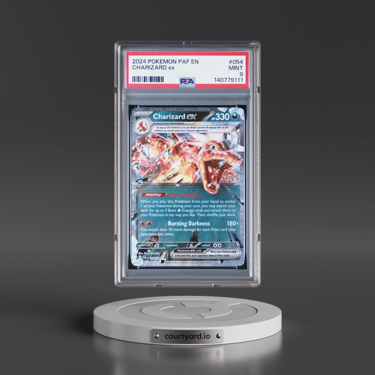 2024 Pokémon Paf EN-Paldean Fates #054 Charizard EX - Holo (PSA 9 MINT)
