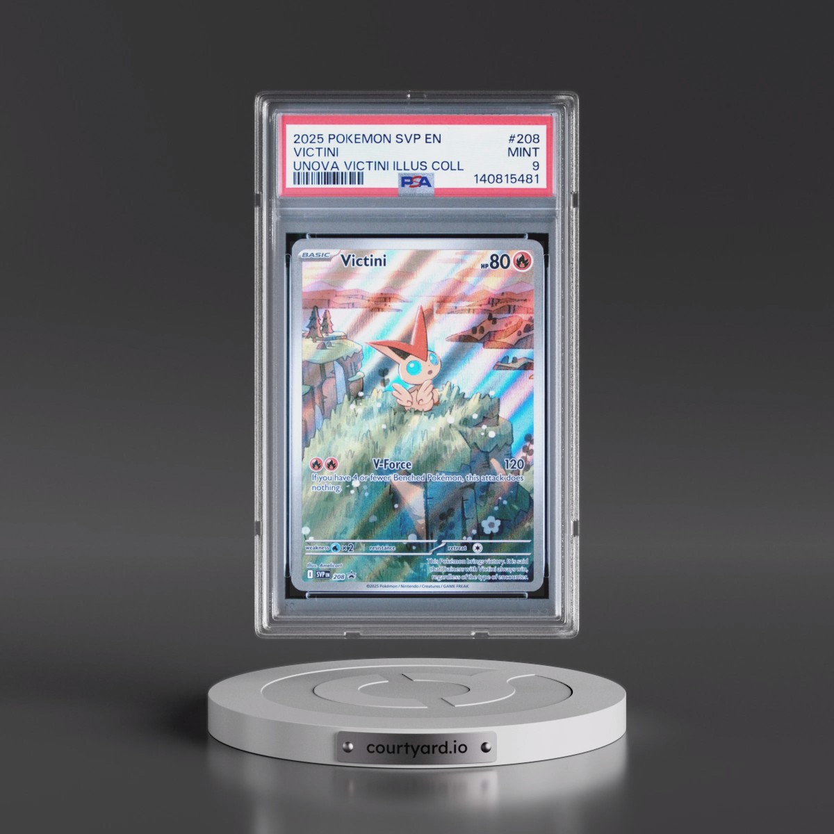 2025 Pokémon Svp EN-SV Black Star Promo #208 Victini - Unova Victini Illustration Collection (PSA 9 MINT)