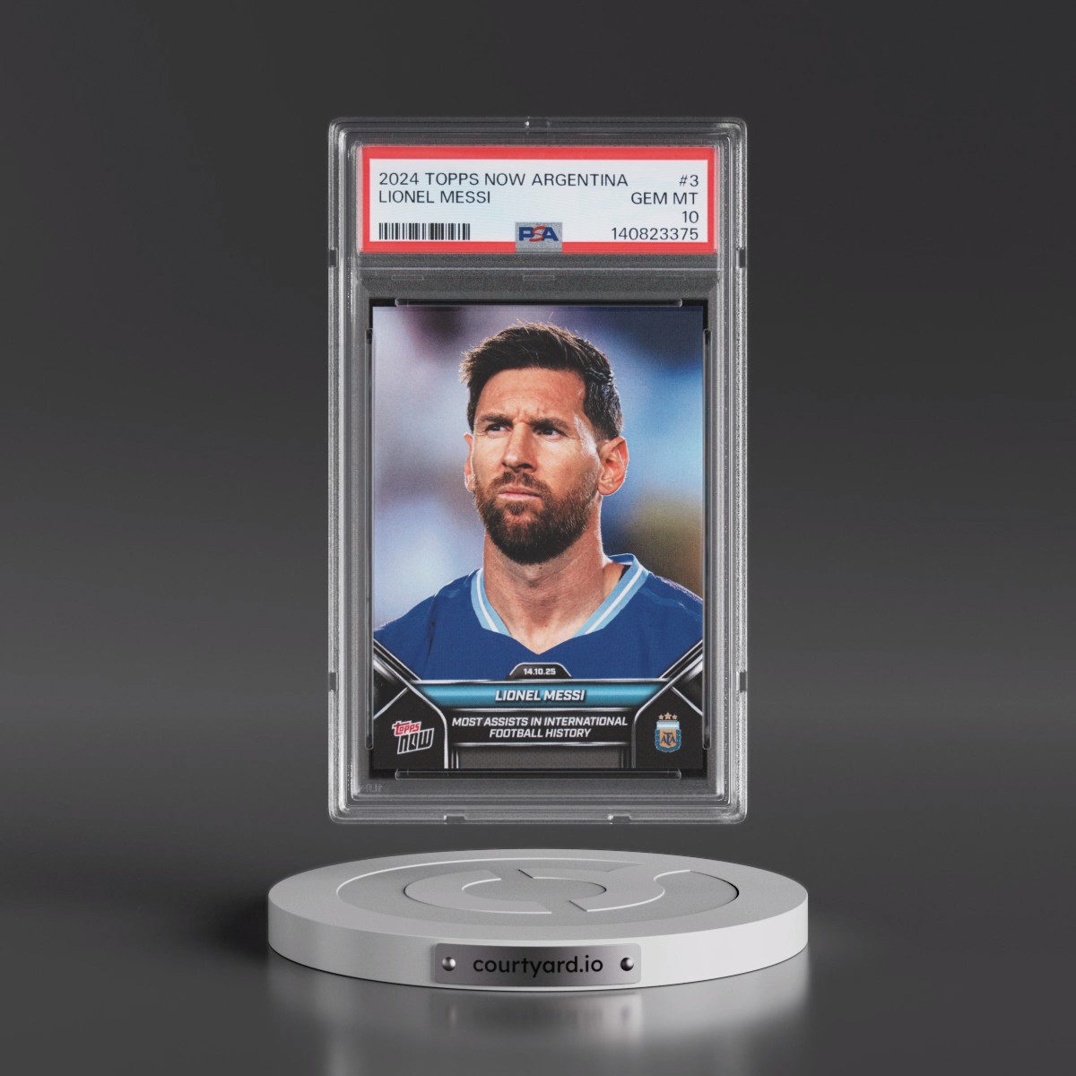 2024 Topps Now Argentina #3 Lionel Messi (PSA 10 GEM MINT)