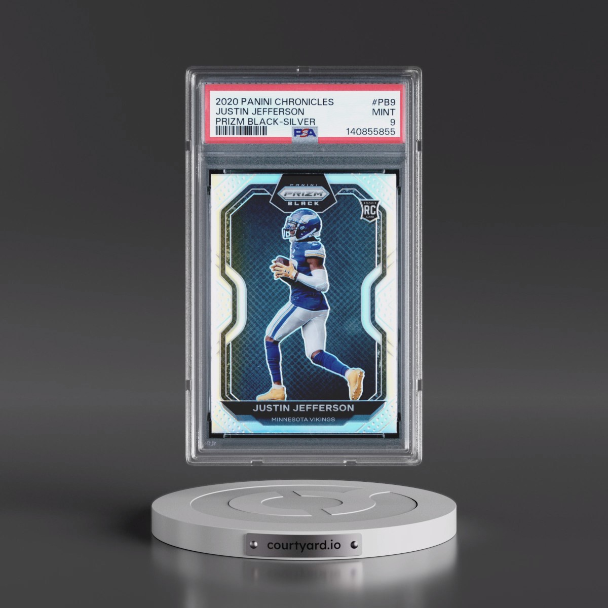 2020 Panini Chronicles Prizm Black #PB9 Justin Jefferson - Silver (PSA 9 MINT)