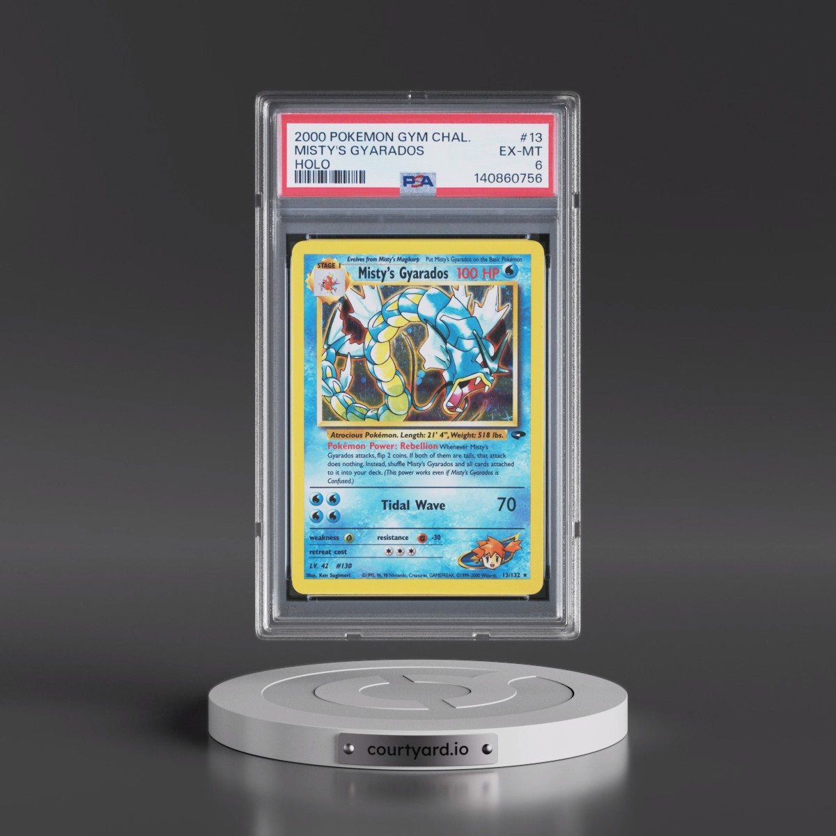 2000 Pokémon Gym Challenge #13 Misty's Gyarados - Holo (PSA 6 EX-MT)
