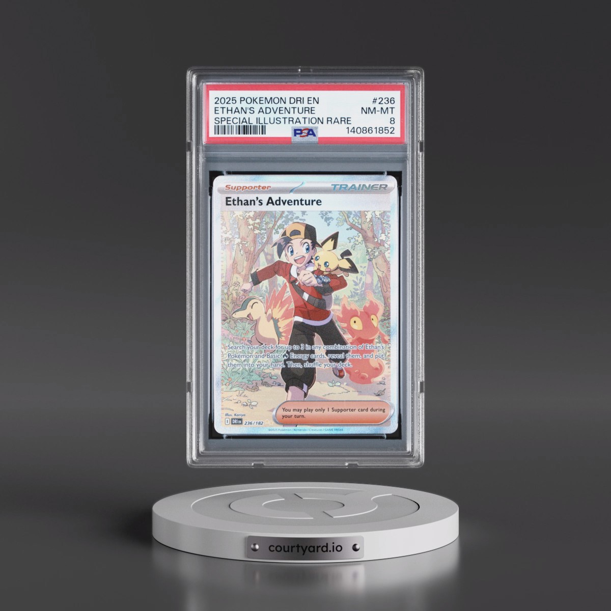 2025 Pokémon Dri EN-Destined Rivals #236 Ethan's Adventure - Special Illustration Rare (PSA 8 NM-MT)