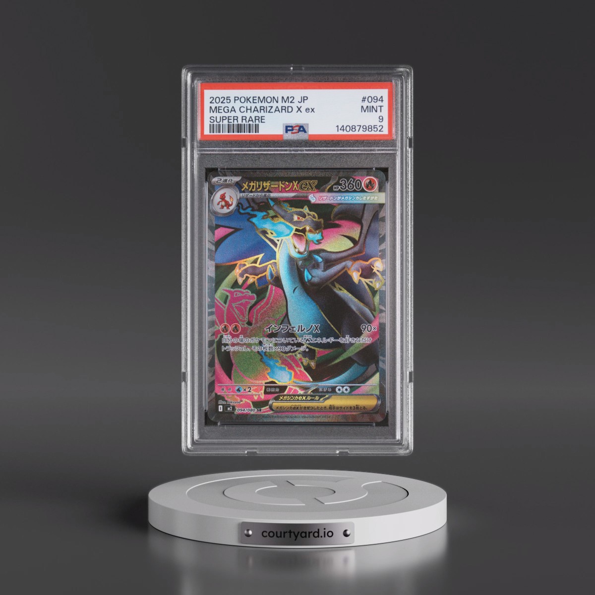 2025 Pokémon M2-Inferno X Mega Charizard X EX - Holo Super Rare #094 PSA 9