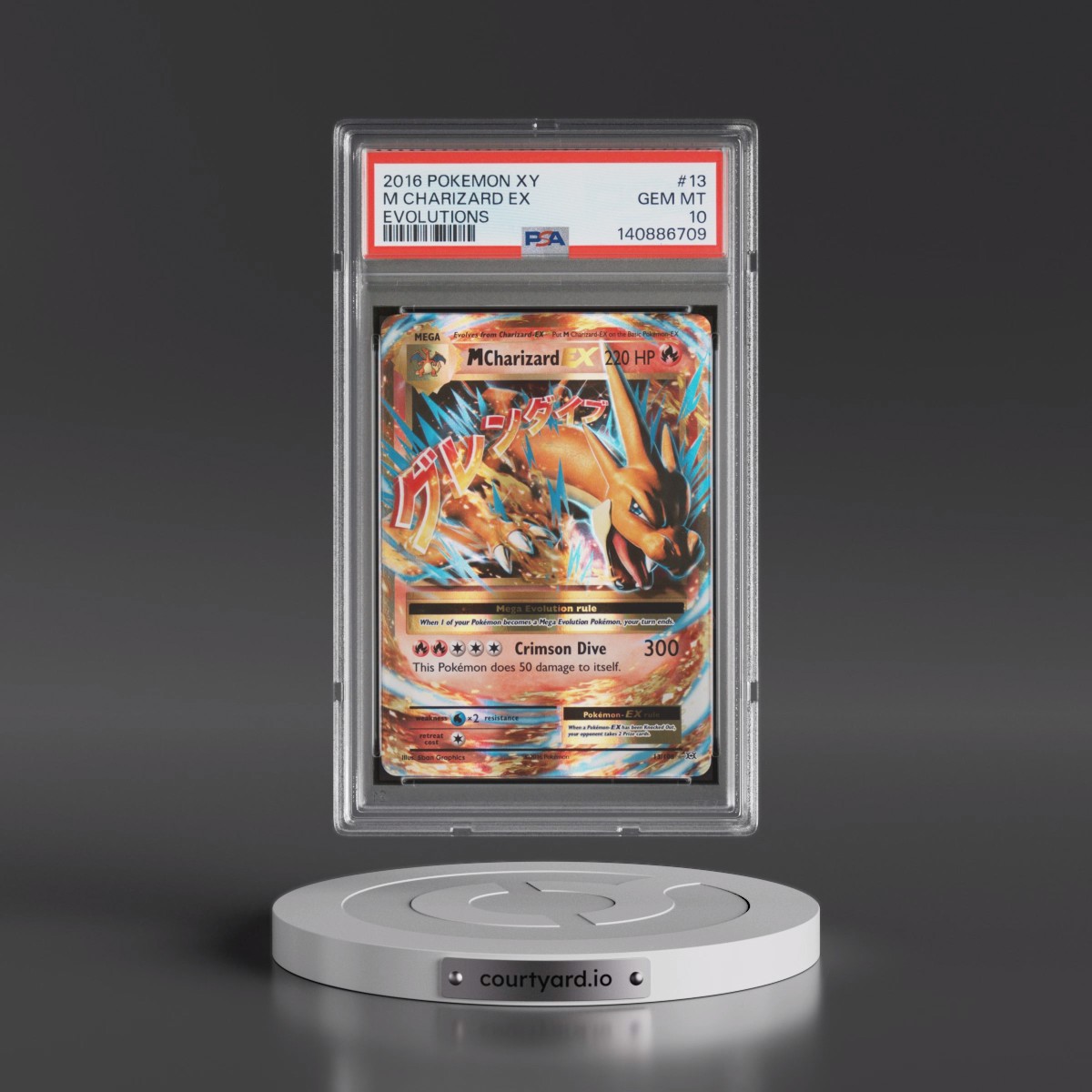 2016 Pokémon XY Evolutions #13 M Charizard EX - Holo (PSA 10 GEM MINT)