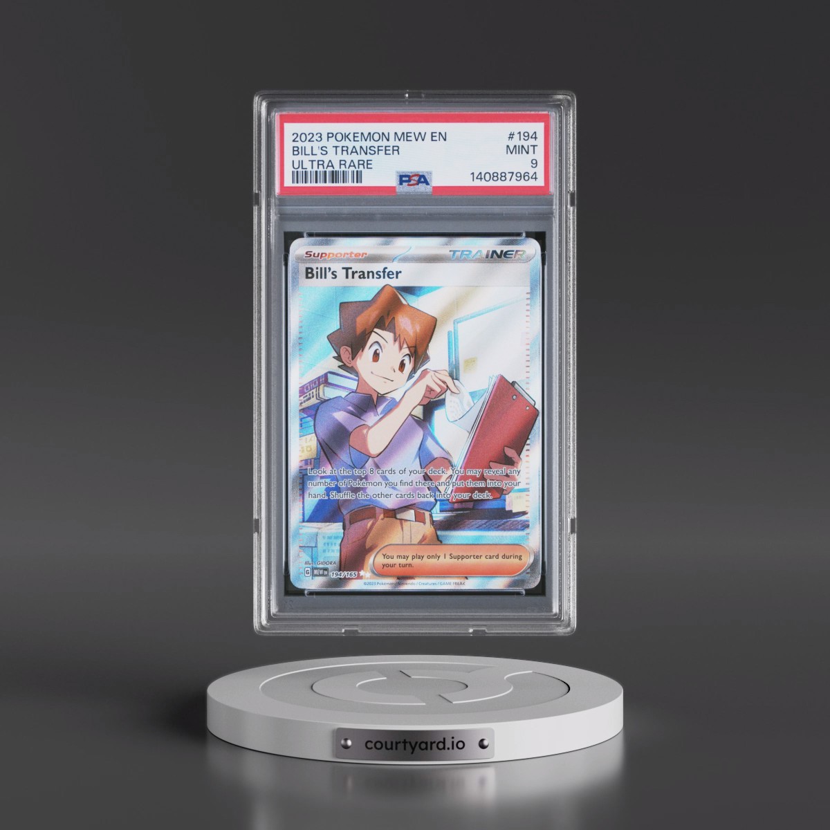 2023 Pokémon Mew EN-151 #194 Bill's Transfer - Ultra Rare (PSA 9 MINT)