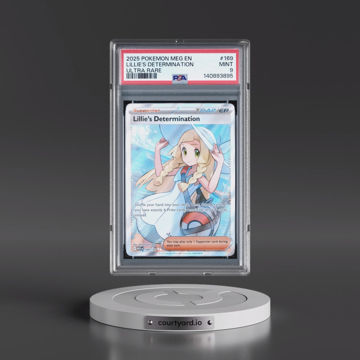 2025 Pokémon Meg EN-Mega Evolution #169 Lillie's Determination - Ultra Rare (PSA 9 MINT)