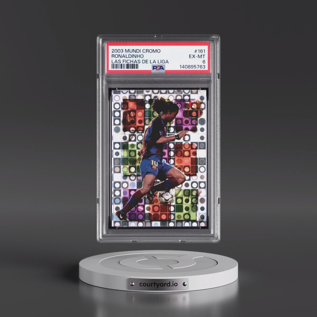 2003 Mundi Cromo Las Fichas de La Liga #161 Ronaldinho (PSA 6 EX-MT)