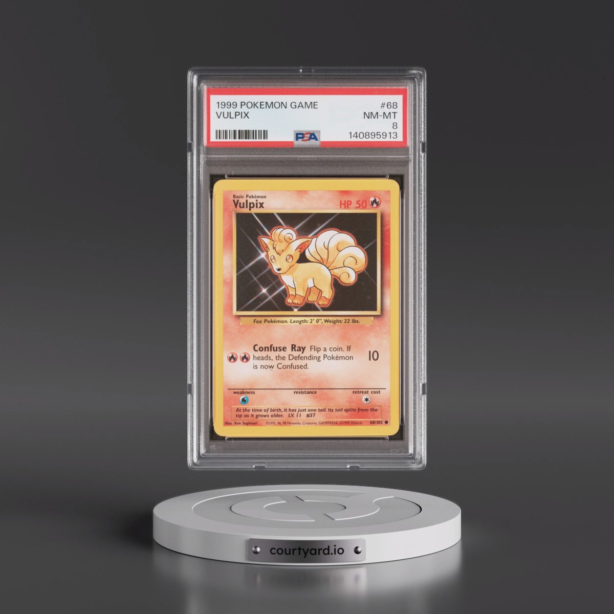 1999 Pokémon Game #68 Vulpix (PSA 8 NM-MT)