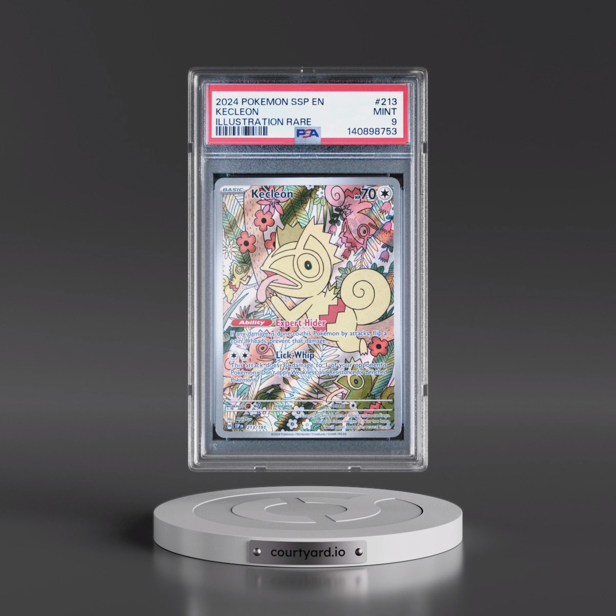 2024 Pokémon Ssp EN-Surging Sparks #213 Kecleon - Illustration Rare (PSA 9 MINT)