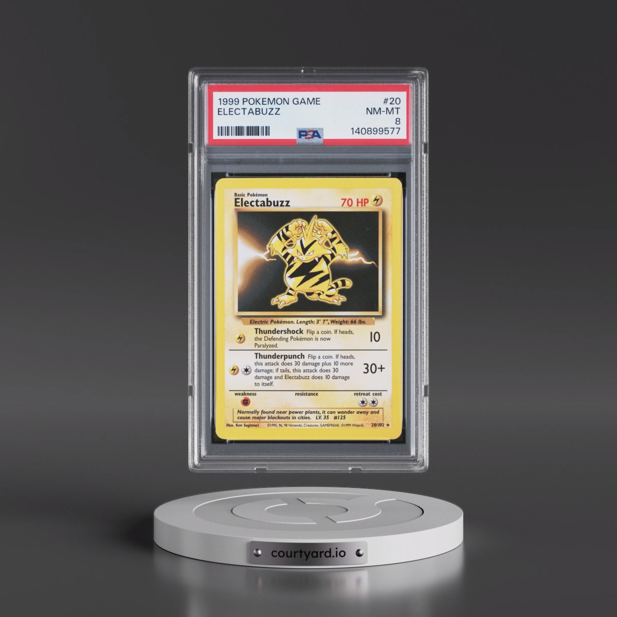 1999 Pokémon Game #20 Electabuzz (PSA 8 NM-MT)