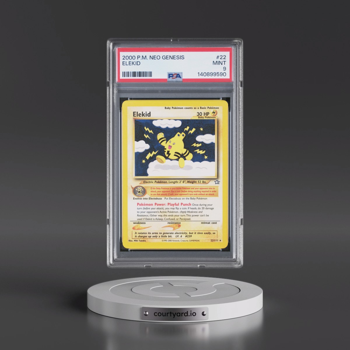 2000 Pokémon Neo Genesis #22 Elekid (PSA 9 MINT)