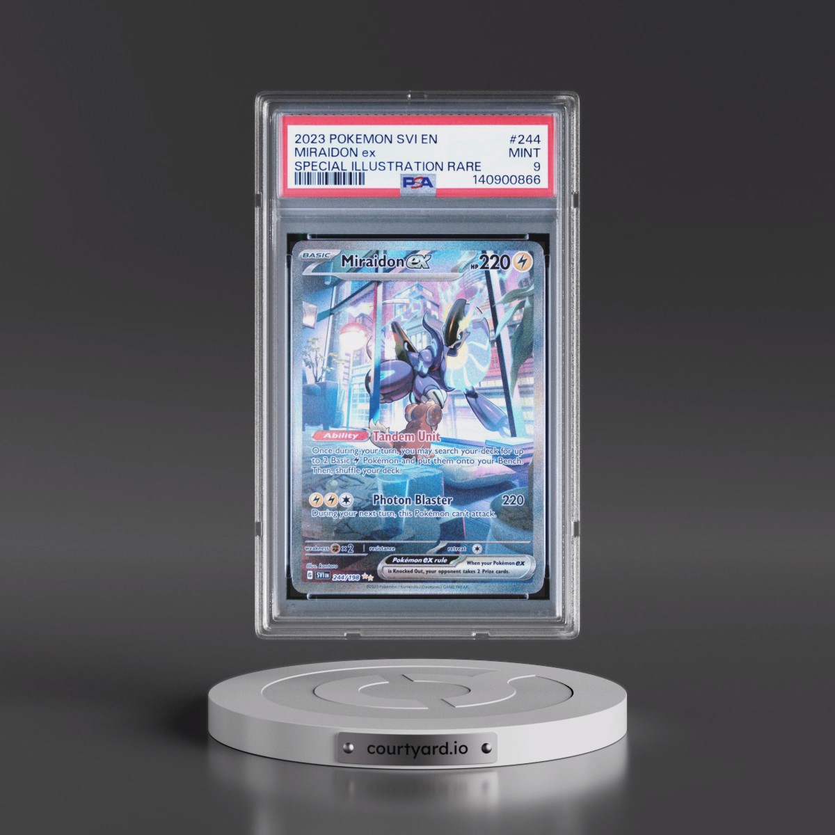 2023 Pokémon Svi EN-Scarlet & Violet #244 Miraidon EX - Holo Special Illustration Rare (PSA 9 MINT)