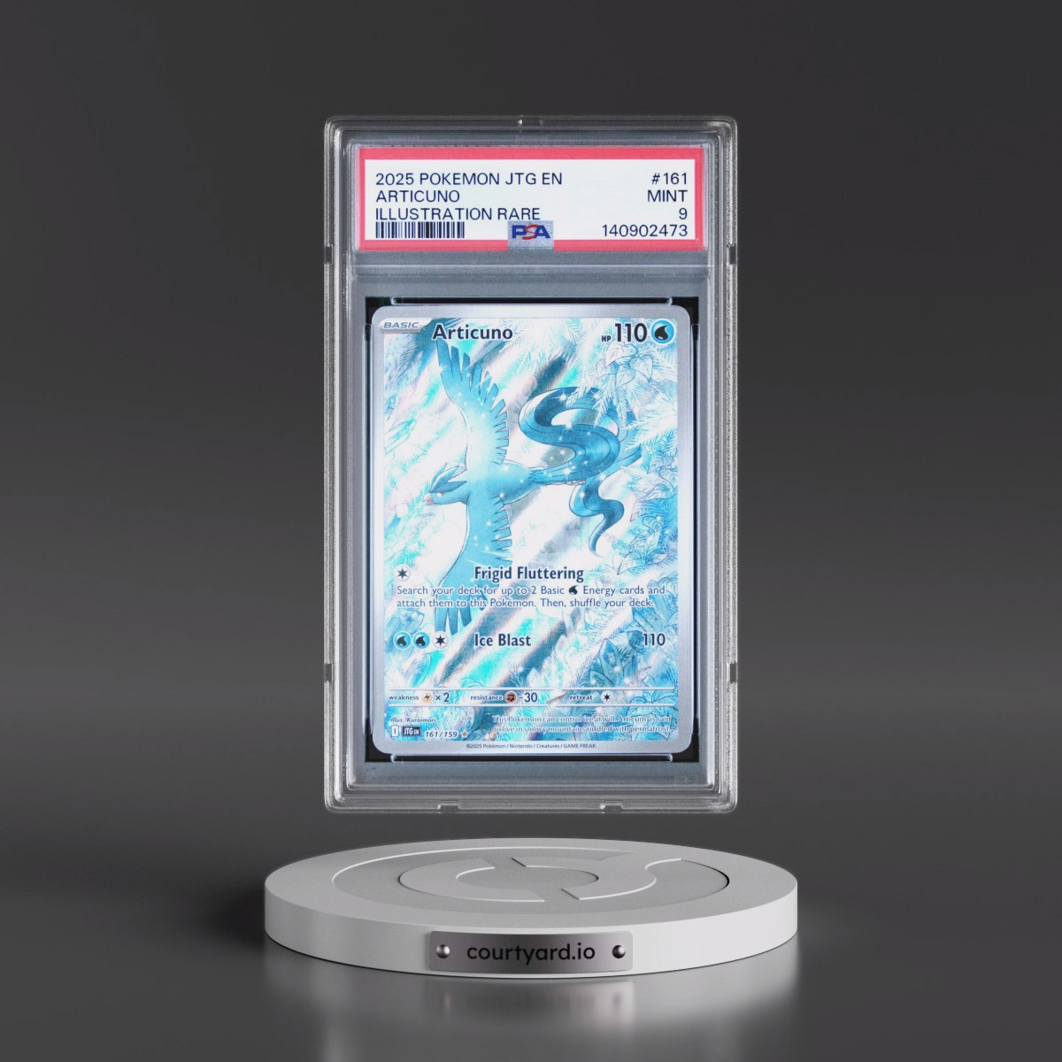 2025 Pokémon Jtg EN-Journey Together #161 Articuno - Illustration Rare (PSA 9 MINT)