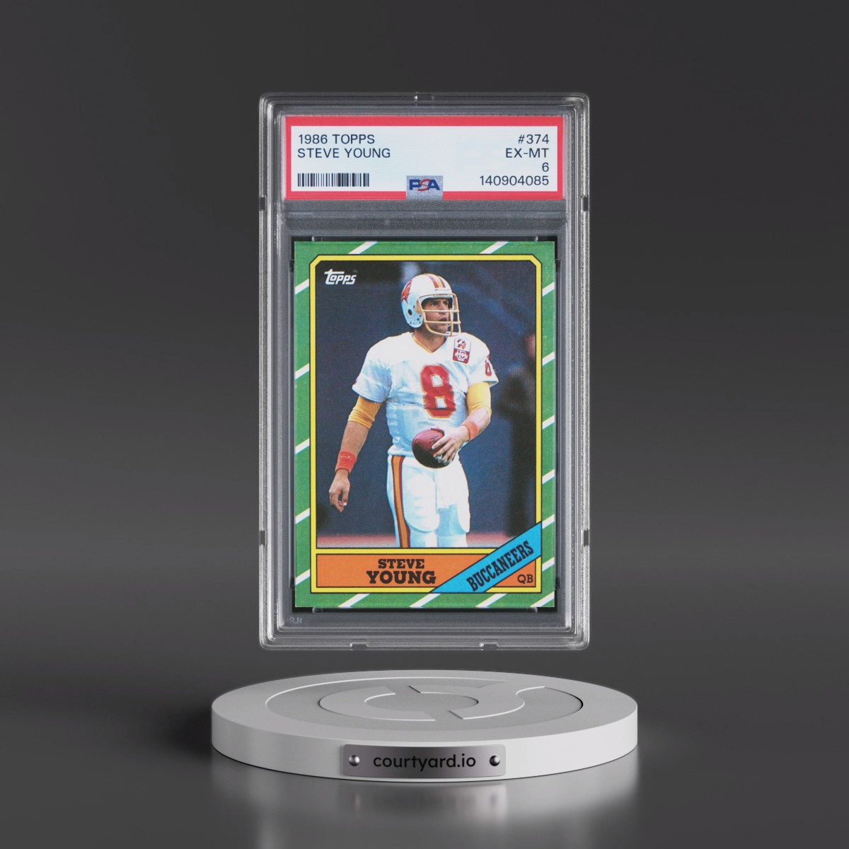 1986 Topps #374 Steve Young (PSA 6 EX-MT)